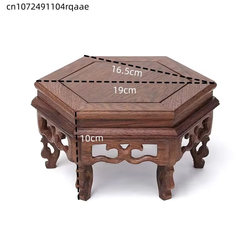 Soporte hexagonal de madera pa - Bonsai Garden Display reseña y precio