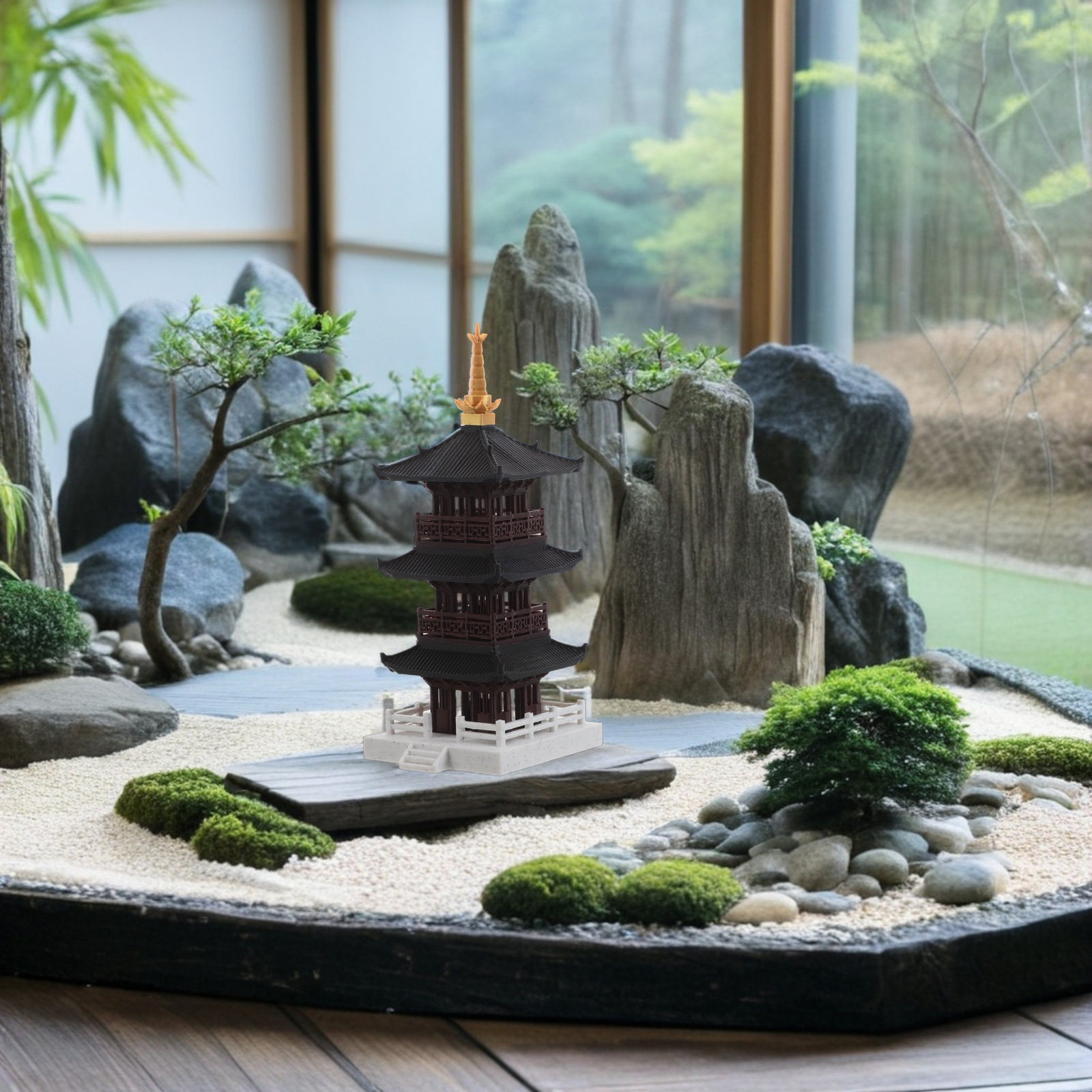 Escultura de Pagoda China en M - Bonsai Garden Set Up reseña y precio