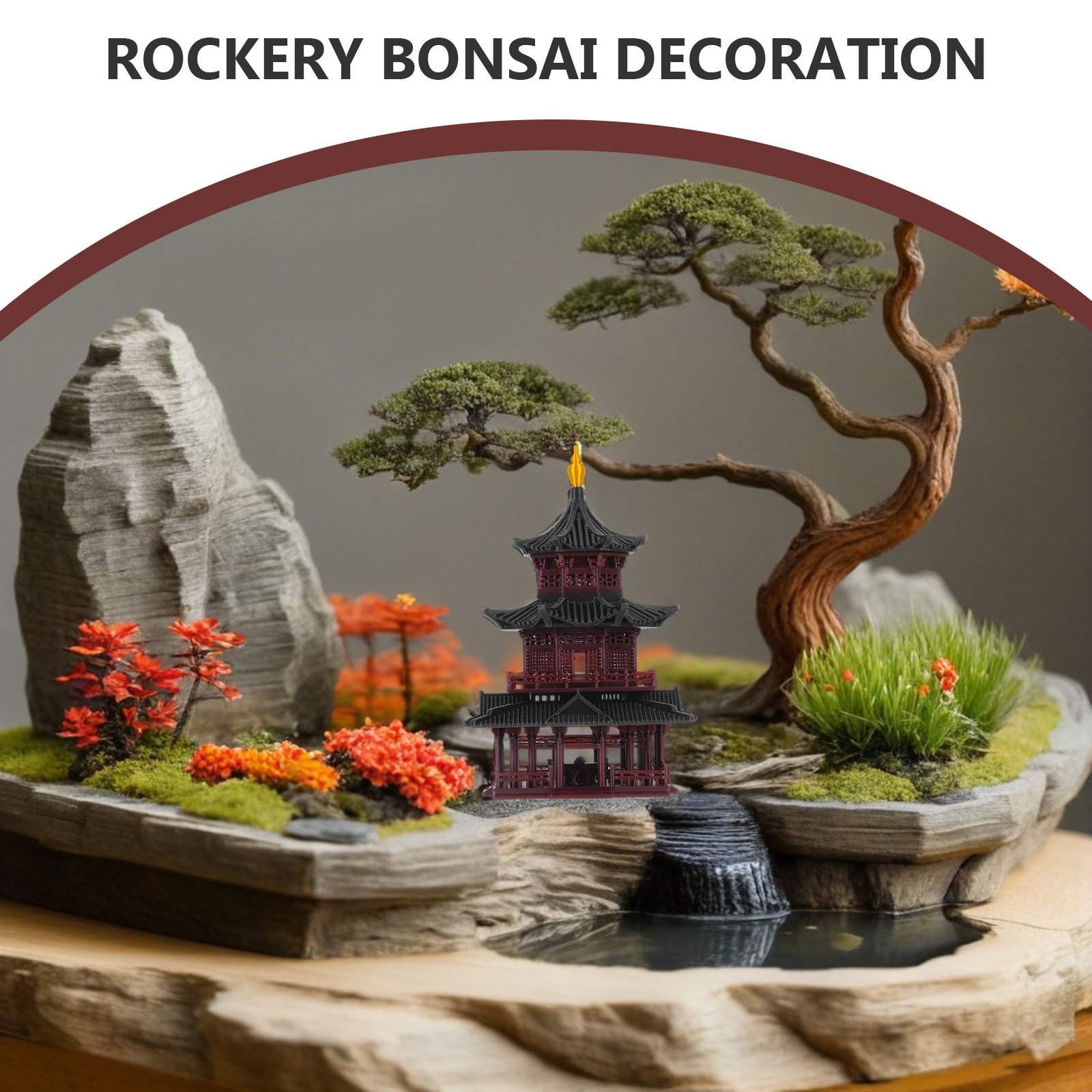 Escultura de Pagoda Zen Asiáti - Bonsai Garden Display reseña y precio